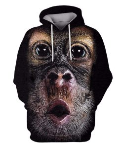 monkey Custom T-shirt - Hoodies Apparel HD-GH20284 3D Custom Fleece Hoodies Hoodie S 