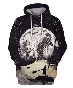 Moon River In Galaxy Custom T-shirt - Hoodies Apparel HD-GH110466 3D Custom Fleece Hoodies Hoodie S 