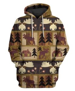 Moose Custom T-shirt - Hoodies Apparel HD-GH110678 3D Custom Fleece Hoodies Hoodie S 