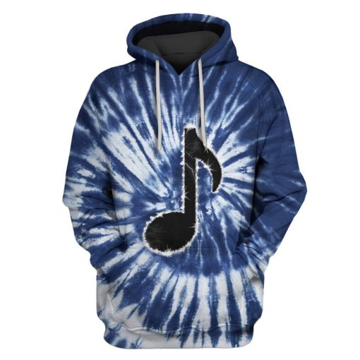 MUSIC NOTE ON TIE DYE BACKGROUND Custom T-shirt - Hoodies Apparel HD-GH1106168 3D Custom Fleece Hoodies Hoodie S