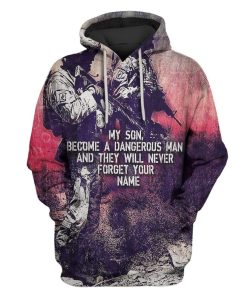 My son become a dangerous man Custom T-shirt - Hoodies Apparel HD-GH20470 3D Custom Fleece Hoodies Hoodie S 