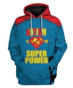 My Superpower Autism Custom T-Shirts Hoodie Apparel HD-TA0502206 3D Custom Fleece Hoodies Hoodie S 