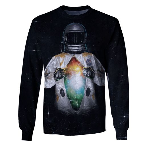 NASA Astronaut Custom T-shirt - Hoodies Apparel GH110303 3D Custom Fleece Hoodies Long Sleeve S