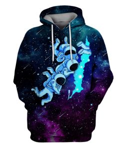 NASA Astronauts in space Custom T-shirt - Hoodies Apparel GH110389 3D Custom Fleece Hoodies Hoodie S 