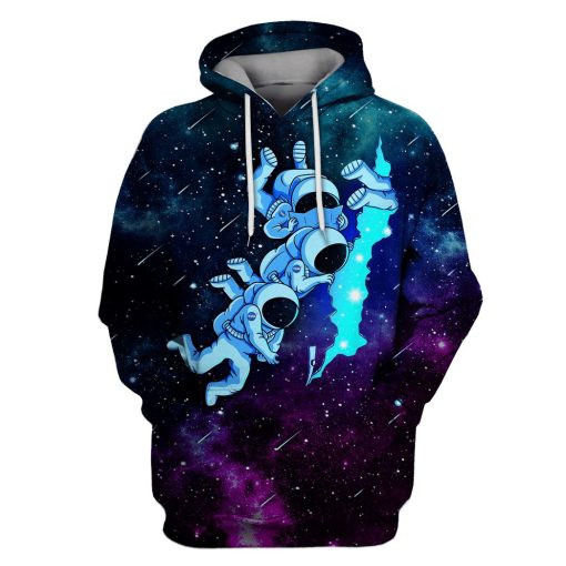 NASA Astronauts in space Custom T-shirt - Hoodies Apparel GH110389 3D Custom Fleece Hoodies Hoodie S