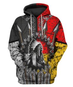 Native American Custom T-shirt - Hoodies Apparel HD-GH110782 3D Custom Fleece Hoodies Hoodie S 