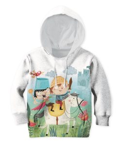 Naughty Boys Riding Horse Custom Hoodies T-shirt Apparel HD-PET110303K kid 3D apparel Kid Hoodie S/6-8