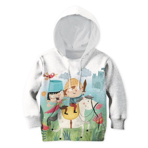 Naughty Boys Riding Horse Custom Hoodies T-shirt Apparel HD-PET110303K kid 3D apparel Kid Hoodie S/6-8