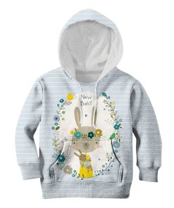 New Baby Rabbit Custom Hoodies T-shirt Apparel HD-PET110375K kid 3D apparel Kid Hoodie S/6-8