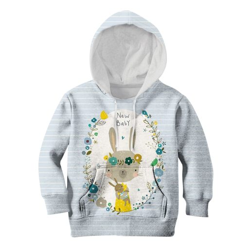 New Baby Rabbit Custom Hoodies T-shirt Apparel HD-PET110375K kid 3D apparel Kid Hoodie S/6-8