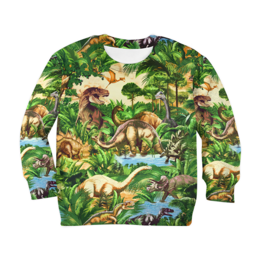 Gearhumans 3D Dinosaur Kids Tshirt Hoodie Apparel - Image 2