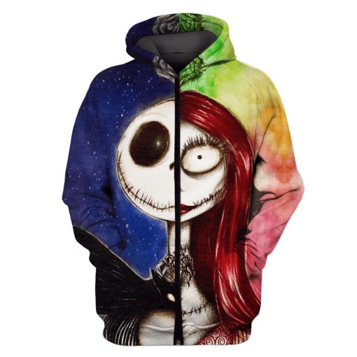 Nightmare Before Christmas Hoodies - T-Shirts Apparel MV110163 3D Custom Fleece Hoodies Zip Hoodie S
