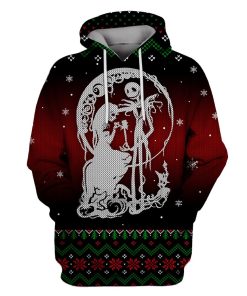 Nightmare Before Christmas: Jack Skellington and Sally Custom T-shirt - Hoodies Apparel HD-MV110622 3D Custom Fleece Hoodies Hoodie S 