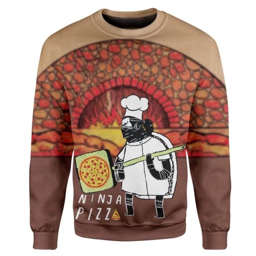 Ninja Pizza Custom T-Shirts Hoodies Apparel HD-TA0612193 3D Custom Fleece Hoodies Long Sleeve S