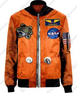 NYLON-BLEND BOMBER JACKET NASA HD-GH0781908-BJK Bomber Jacket Bomber S 