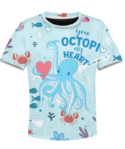 Octopi Kid Custom Hoodies T-shirt Apparel HD-GH1106109K kid 3D apparel Kid T-Shirt XS
