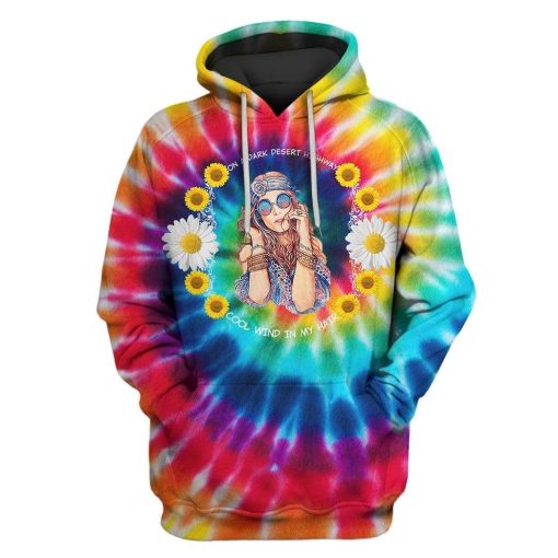 On a dark desert highway cool wind in my hair Custom T-shirt - Hoodies Apparel HD-MV111362 3D Custom Fleece Hoodies Hoodie S