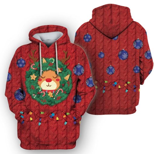 ON REINDEER CHRISTMAS DAY Custom T-shirt - Hoodies Apparel HD-UGL110181 3D Custom Fleece Hoodies