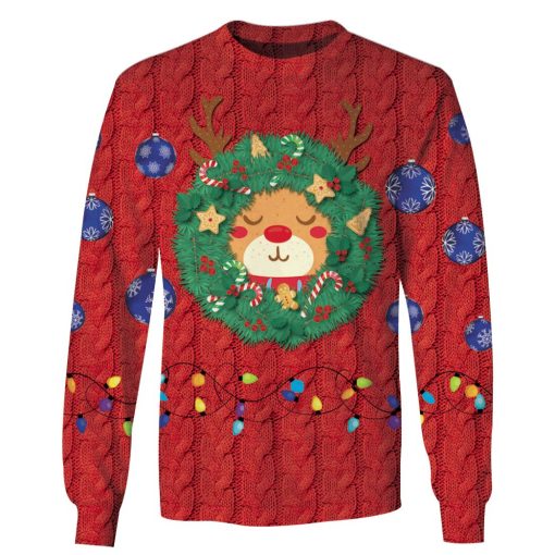 ON REINDEER CHRISTMAS DAY Custom T-shirt - Hoodies Apparel HD-UGL110181 3D Custom Fleece Hoodies Long Sleeve S