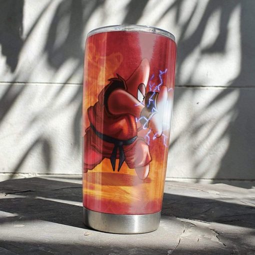 Gearhumans 3D Spongebob Squarepants Glitter Custom Design Vacuum Insulated Tumbler