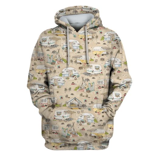 OUTDOOR ADVENTURE CAMPING Custom T-shirt - Hoodies Apparel HD-GH110780 3D Custom Fleece Hoodies Hoodie S