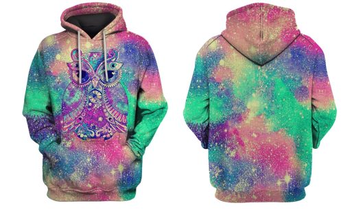 Owl Galaxy Hoodies T-Shirt Apparel GL101107 3D Custom Fleece Hoodies