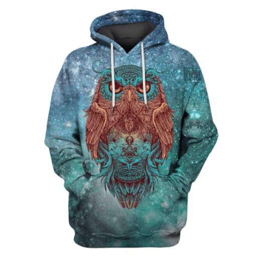 Owl Galaxy Hoodies - T-Shirt Apparel HP101114 3D Custom Fleece Hoodies Hoodie S
