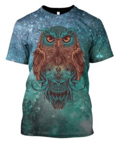 Owl Galaxy Hoodies - T-Shirt Apparel HP101114 3D Custom Fleece Hoodies T-Shirt S 