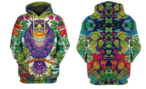 Owl Hoodies T-Shirt Apparel HD-HP101122 3D Custom Fleece Hoodies