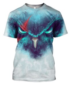 Owl Hoodies T-Shirt Apparel HP101132 3D Custom Fleece Hoodies T-Shirt S 