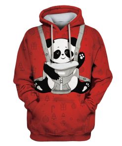 Panda Custom T-shirt - Hoodies Apparel HD-PET110214 3D Custom Fleece Hoodies Hoodie S 