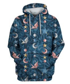 Paper Cranes And Moon Star Custom T-shirt - Hoodies Apparel HD-GH110559 3D Custom Fleece Hoodies Hoodie S 