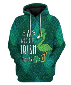 Patrick Flamingo A Wee Bit Irish Today Custom T-Shirts Hoodies Apparel HD-AT2001201 3D Custom Fleece Hoodies Hoodie S 