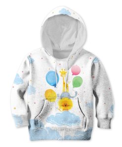 Pets And Balloons On The Cloud Custom Hoodies T-shirt Apparel HD-PET110294K kid 3D apparel Kid Hoodie S/6-8
