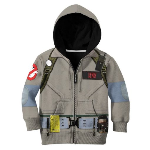 Gearhumans 3D Ghostbuster Cosplay Custom Name Kid Hoodie 2 Gearhumans 3D Ghostbuster Cosplay Custom Name Kid Hoodie - Image 2