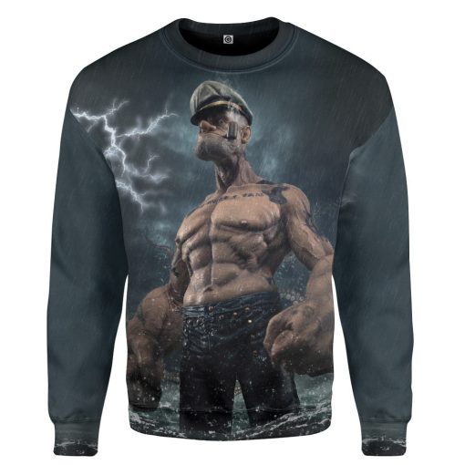 Gearhumans 3D Popeye Custom T-Shirts Hoodies Apparel