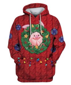 PIGLET ON CHRISTMAS DAY Custom T-shirt - Hoodies Apparel HD-UGL110216 3D Custom Fleece Hoodies Hoodie S 