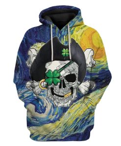 Pirate St Patrick Night Custom T-Shirts Hoodies Apparel HD-TA0302203 3D Custom Fleece Hoodies Hoodie S 