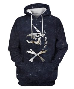 Pirate Unicorn OuterSpace Custom T-shirt - Hoodies Apparel UNI110133 3D Custom Fleece Hoodies Hoodie S 