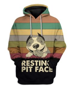Pitbull Resting Pit Face Custom T-Shirts Hoodies Apparel DG-TA2812191 3D Custom Fleece Hoodies Hoodie S 
