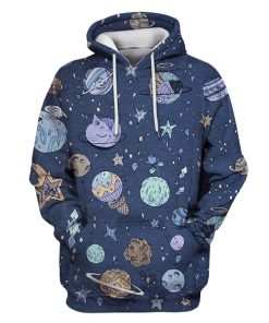 planets in the galaxy Custom T-shirt - Hoodies Apparel GH110408 3D Custom Fleece Hoodies Hoodie S