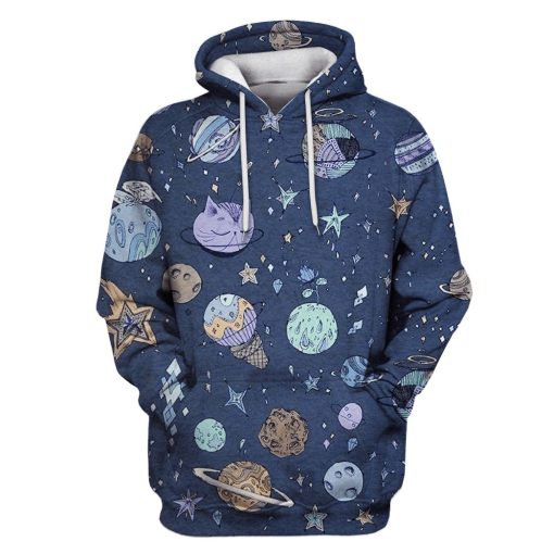 planets in the galaxy Custom T-shirt - Hoodies Apparel GH110408 3D Custom Fleece Hoodies Hoodie S