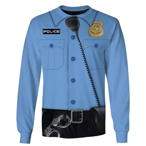 POLICE Custom T-shirt - Hoodies Apparel HD-JOB110108 3D Custom Fleece Hoodies Long Sleeve S