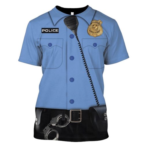 POLICE Custom T-shirt - Hoodies Apparel HD-JOB110108 3D Custom Fleece Hoodies T-Shirt S