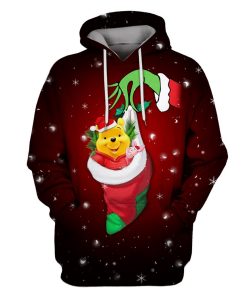 Pooh On Christmas Custom T-shirt - Hoodies Apparel MV110594 3D Custom Fleece Hoodies Hoodie S 