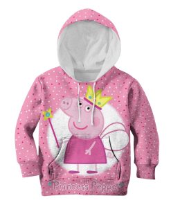 princess peppa Kid Custom Hoodies T-shirt Apparel HD-MV110717K kid 3D apparel Kid Hoodie S/6-8
