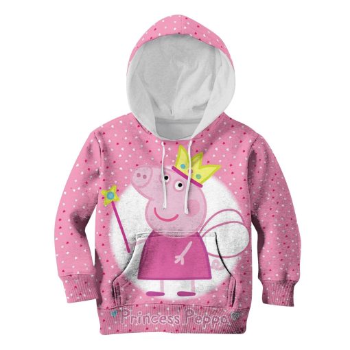princess peppa Kid Custom Hoodies T-shirt Apparel HD-MV110717K kid 3D apparel Kid Hoodie S/6-8