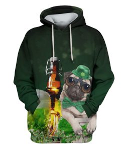 Pug Custom T-shirt - Hoodies Apparel HD-PET110454 3D Custom Fleece Hoodies Hoodie S 