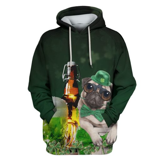 Pug Custom T-shirt - Hoodies Apparel HD-PET110454 3D Custom Fleece Hoodies Hoodie S