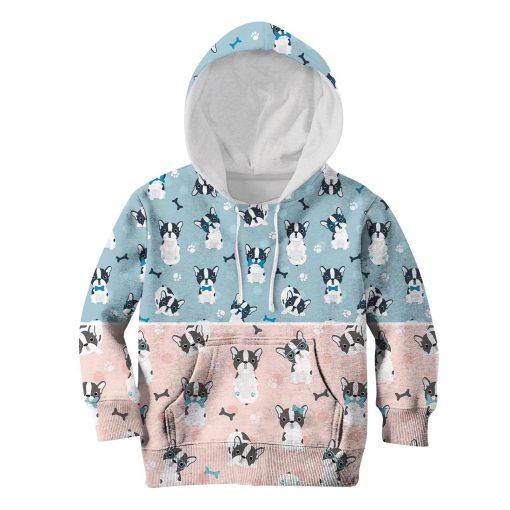 Pull Dog And His Bones Custom Hoodies T-shirt Apparel HD-PET110330K kid 3D apparel Kid Hoodie S/6-8